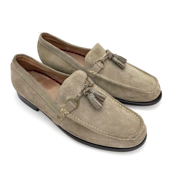 POLO Ralph Lauren Arscott Tassel Suede Fringe Classic Slip On Loafer Beige Sz 13 main image 7